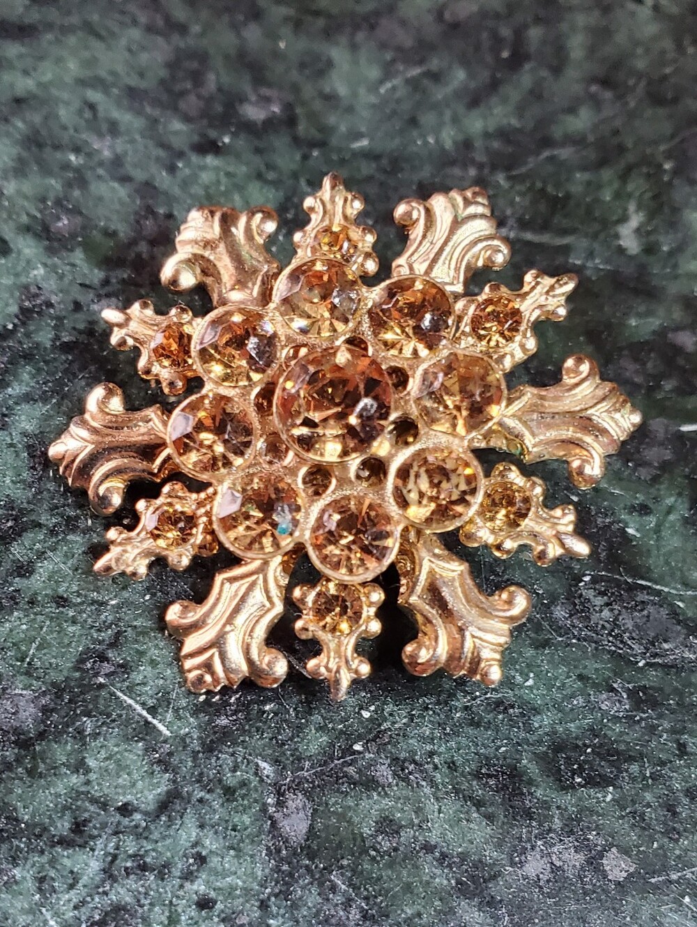 Vtg. Sunburst Brooch